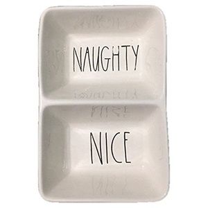 New Rae Dunn Naughty and Nice Christmas dish